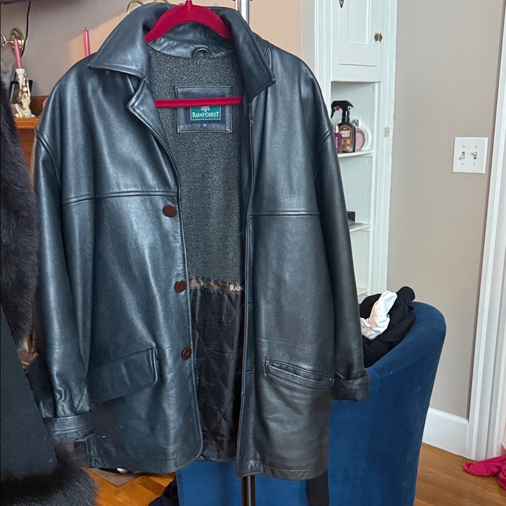 RAINFOREST Black Leather Jacket